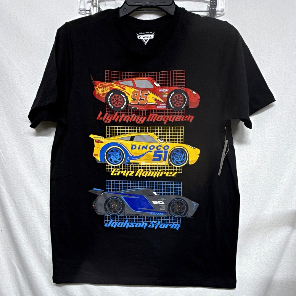 Disney Pixar Cars T-Shirt boys 2XL Black Lightning Mcqueen